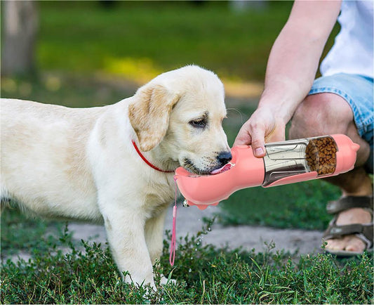 3-in-1 Portable Pet Water Bottle – Hydrate, Feed & Clean on the Go! - My Store