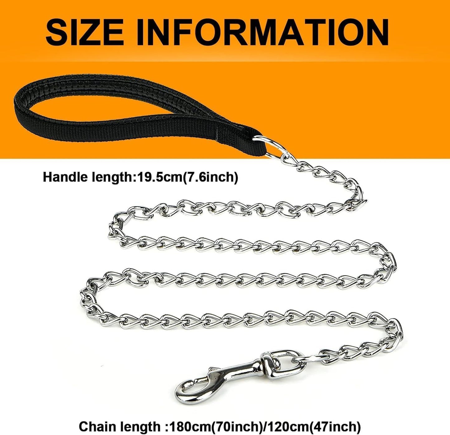 Chew-Proof Chain Leash – Strong, Durable, and Comfortable