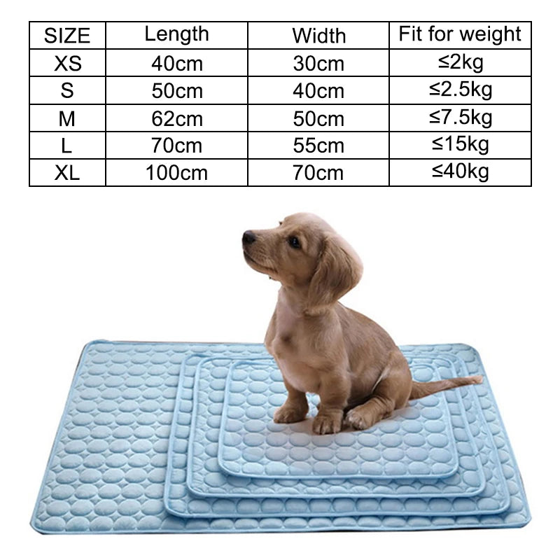 Dog Mat Cooling Summer Pad Mat For Dogs Cat Blanket Sofa Breathable Pet Dog Bed Summer Washable For Small Medium Large Dogs Car - My Store