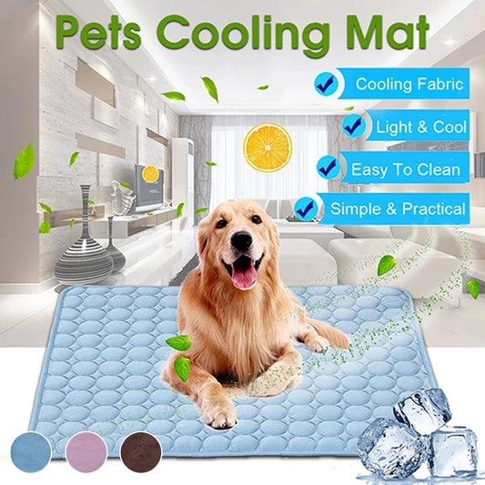 Dog Mat Cooling Summer Pad Mat For Dogs Cat Blanket Sofa Breathable Pet Dog Bed Summer Washable For Small Medium Large Dogs Car - My Store