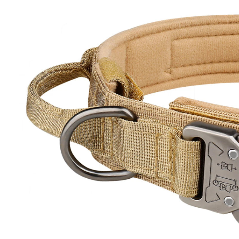 Pet Products Outdoor Tactical Dog Collar Metal Buckle Breathability Nylon Collar Medium and Large Dog Training Neck Collar Dog - My Store